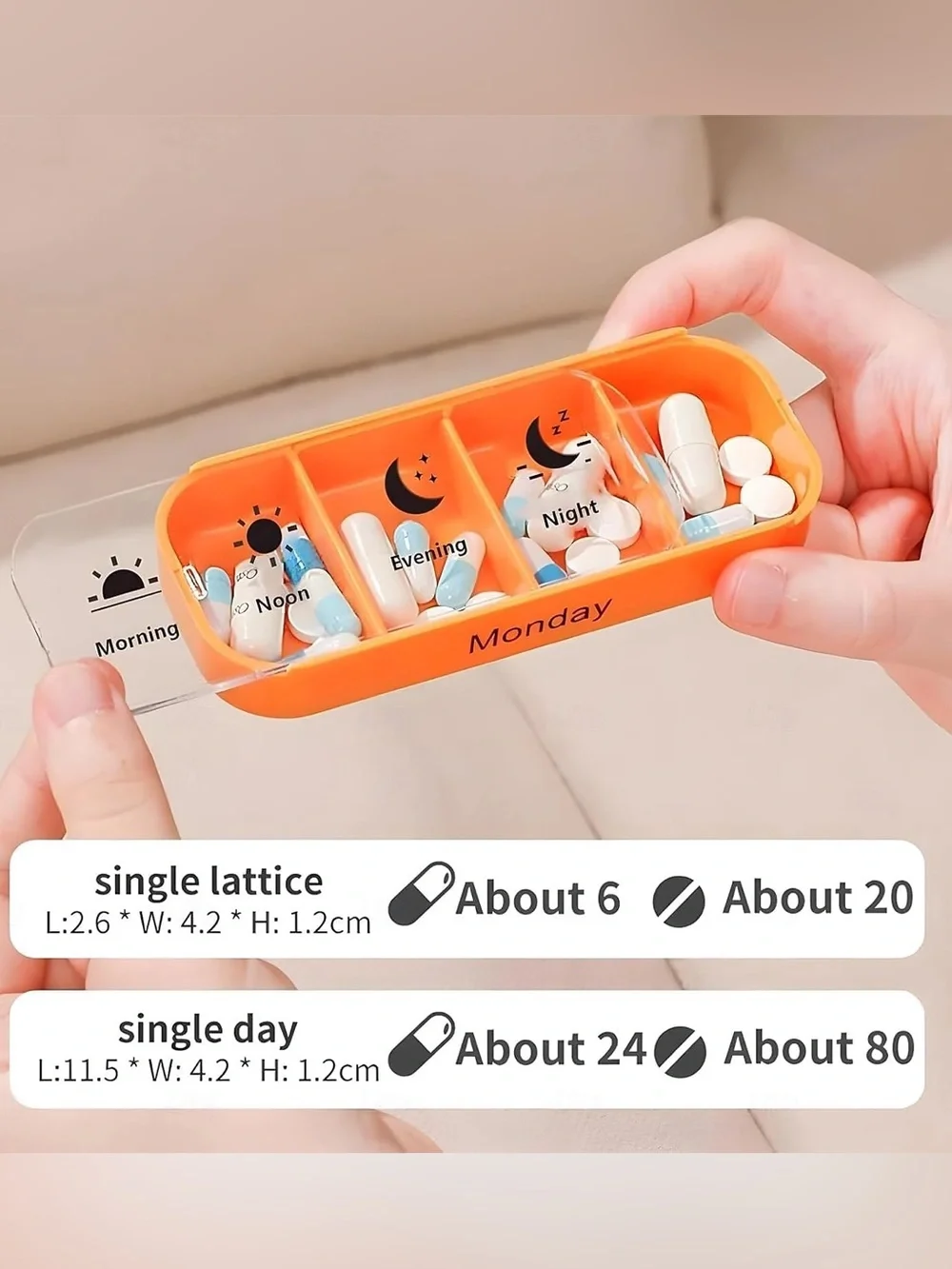 7-Day Large Capacity Portable Pill Organizer